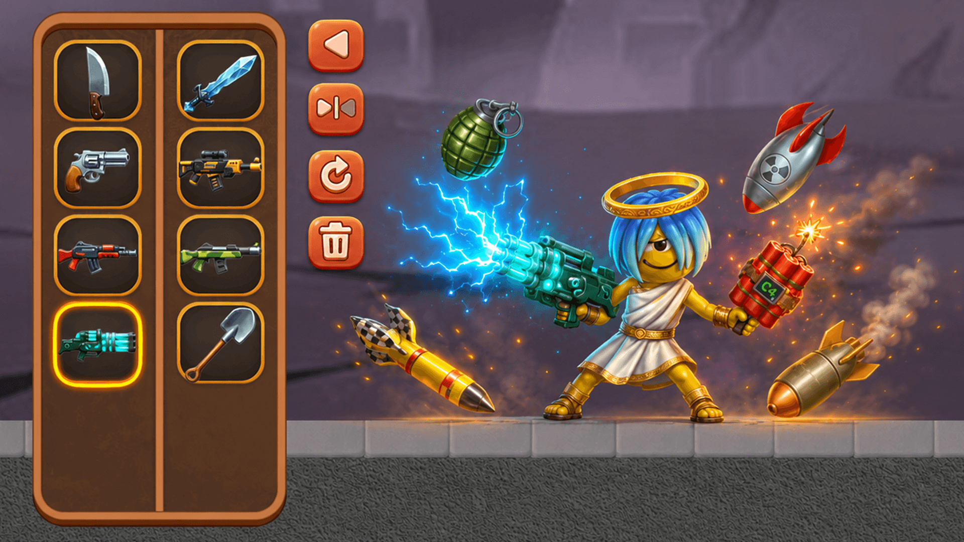 Chaotic sandbox battle with monsters